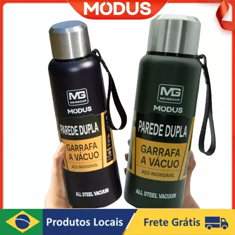 Garrafa Térmica Inox 1.0L-1.5L com Filtro e Tampa Antivazamento