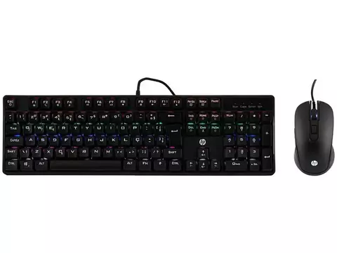 Kit Teclado e Mouse Gamer HP GM200