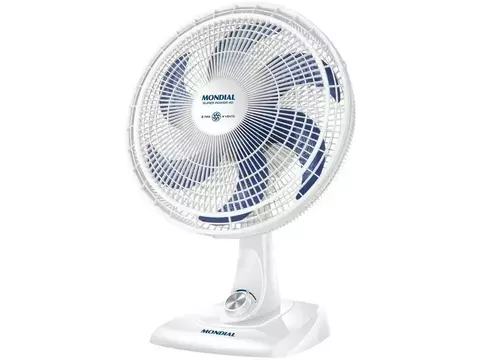 Ventilador de Mesa Mondial Super Power VSP-40-W 40cm 6 Pás 3 Velocidades Branco e Azul - 220V