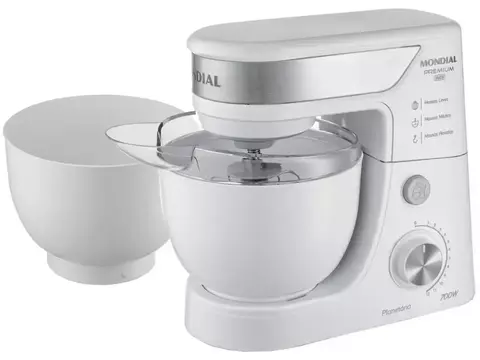 Batedeira Planetária Mondial Branco e Inox 700W - 220V
