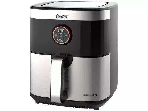 Air Fryer Oster Preta Inox com Timer 4,8L - 220V