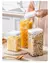Frasco Selado Metka-Transparente com Tampa de Abertura, Food Grade AS Container, - Utilidades Shopping