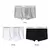 Men Sports Boxers Underwear Cuecas Letras Banda Larga Branco Preto Cinza L XL XXL Respirável Ventilar Moda Fitness Sports na internet
