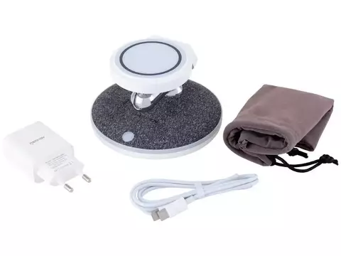 Carregador por Indução Carga Rápida 3 em 1 iOS de Mesa USB-C com Cabo USB-C 1