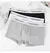 Men Sports Boxers Underwear Cuecas Letras Banda Larga Branco Preto Cinza L XL XXL Respirável Ventilar Moda Fitness Sports - loja online