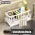 Cozinha pia dreno rack organizador, plástico ABS, sabão, esponja, pano de prat - comprar online