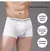 Men Sports Boxers Underwear Cuecas Letras Banda Larga Branco Preto Cinza L XL XXL Respirável Ventilar Moda Fitness Sports - loja online