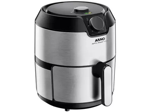 Fritadeira Elétrica Sem Óleo/Air Fryer Arno - Airfry Super BFRY Preta e Inox 4