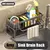 Cozinha pia dreno rack organizador, plástico ABS, sabão, esponja, pano de prat - Utilidades Shopping