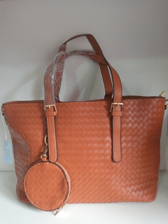 Cartera cuero Pu con monedero - comprar online