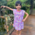 Vestido infantil menina Duduka hello lilás