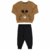 Conjunto Alakazoo Infantil menino moletom blusão tigre marrom e calça preta - comprar online
