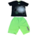 Conjunto Fakini gamer episode 001 infantil menino preto e verde