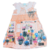 Vestido infantil Milli e Nina floricultura europeia pêssego - comprar online