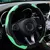 Capa de couro para volante de carro fibra de carbono PU sem anel interno na internet