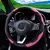 Capa de couro para volante de carro fibra de carbono PU sem anel interno