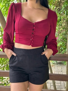 CROPPED MANGA LONGA na internet