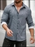 Camisa de hombres con estampado de rayas color gris
