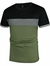 Camiseta Color combinado ribete de rayas - comprar en línea