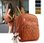 Mochila multifuncional de mujer color Cafe rojizo