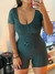 Catsuit seamless corto con frunce