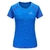 Queshark mulheres secagem rápida de manga curta esportes correndo camiseta respirável slim tops camisetas de ioga camisetas camisas de treino de ginás - comprar online