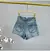 Shorts Jeans Cintura Alta com Strass - comprar online