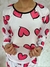 Pijama Inverno - Estampa Corações Rosas