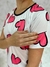 Pijama Manga - Estampa Corações Rosas - comprar online