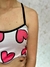 Pijama Alça- Estampa Corações Rosas