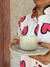 Pijama Americano Verão - Estampa Corações Rosas - loja online