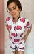 Pijama Americano Verão - Estampa Corações Rosas - Prin Pijamas - Fabricantes e Loja Online de Pijamas em Suede
