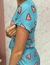 Pijama Manga - Estampa Corações fundo azul na internet