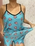 Pijama Alça- Estampa Corações, fundo azul - Prin Pijamas - Fabricantes e Loja Online de Pijamas em Suede
