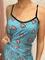 Pijama Alça- Estampa Corações, fundo azul