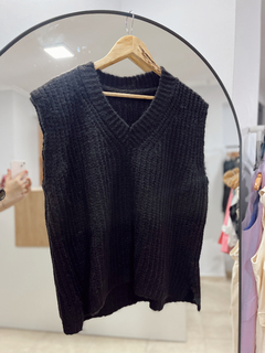 chaleco de lana negro - comprar online