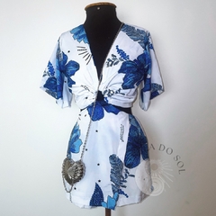 Macaquinho Flor Azul - comprar online