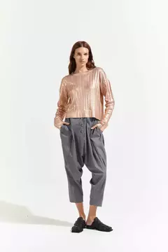SWEATER TRENZAS FOIL - COBRE