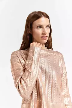 SWEATER TRENZAS FOIL - COBRE en internet