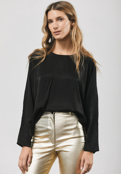 Camisa Combinada Negra