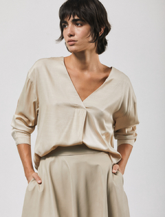 Camisa Tabla Beige - TALLE ÚNICO
