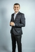Terno Slim Poliviscose - Preto Linha Riscas de Giz - comprar online