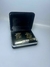 Kit Abotoadura + Prendedor de Gravata Dourado com Detalhes em Prata