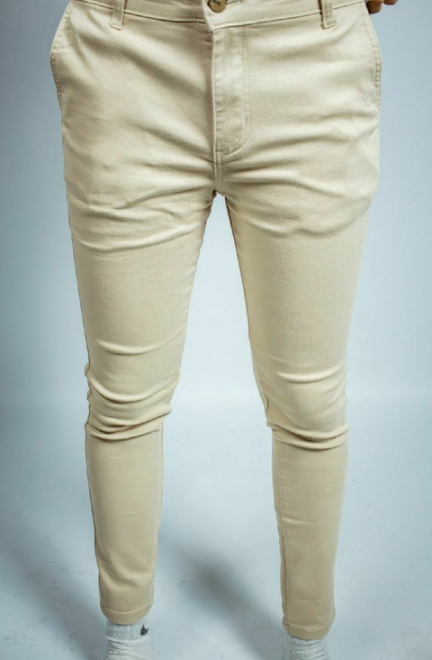 Calça de Sarja com Elastano – Bege Claro Modelo Sport Fino