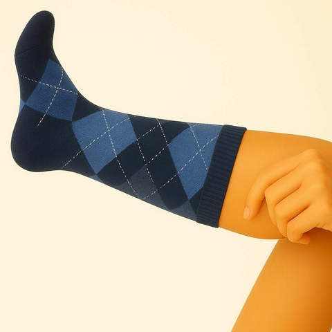 Meia Masculina Escocesa - Lupo Cano Médio