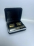 Kit Abotoadura + Prendedor de Gravata Dourado com Detalhes em Prata