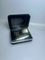 Kit Abotoadura + Prendedor de Gravata Dourado com Detalhes em Prata