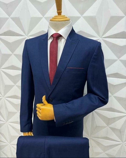 Terno Slim Poliviscose - Azul Noite - comprar online