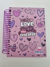 Libreta Francesa Love Corazones Morados - comprar en línea