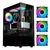 GABINETE GAMER AQUARIO PRETO HAYOM GB1792 Com 3 Fans RGB - ATX MICRO ATX ITX